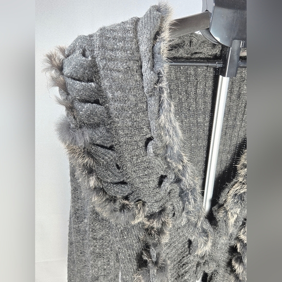 Vintage Y2K My Pretty Angel Wool Cashmere Linen Cardigan Duster, Medium - Picture 5 of 9